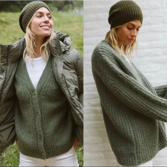 Jenni Kayne Cocoon Cardigan in Olive - Small - Picture 1 of 13